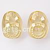 Brass Earring Stud Component, Flat Oval, plated 