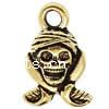 Zinc Alloy Skull Pendants, plated Approx 3.5mm, Approx 