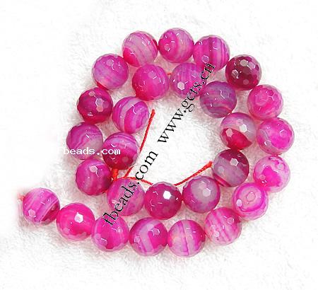 Natural Lace Agate Beads, Round, more sizes for choice & faceted, rose pink, Hole:Approx 1-1.5mm, Length:Approx 15 Inch, Sold By Strand