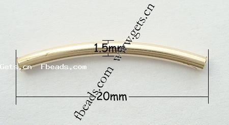 Gold Filled Tube Beads, different size for choice & smooth, Hole:Approx 1mm, Sold By PC