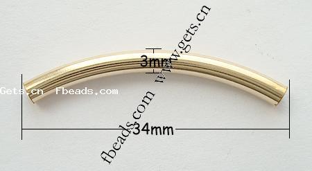 Druck Porzellan Perlen , gold-gefüllt, Rohr, verschiedene Größen vorhanden & glatt, Bohrung:ca. 2.5mm, verkauft von PC
