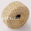 Messing Sternenstaub Perlen, Rondell, plattiert, Falten, keine, 10x6mm, Bohrung:ca. 2mm, 2000PCs/Tasche, verkauft von Tasche