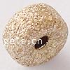 Messing Sternenstaub Perlen, Rondell, plattiert, Falten, keine, 8x4.5mm, Bohrung:ca. 2mm, 3000PCs/Tasche, verkauft von Tasche
