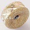 Messing Sternenstaub Perlen, Rondell, plattiert, Blume Schnitt & Falten, keine, 12x6mm, Bohrung:ca. 2mm, 2000PCs/Tasche, verkauft von Tasche