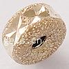 Messing Sternenstaub Perlen, Rondell, plattiert, Blume Schnitt & Falten, keine, 6x3.5mm, Bohrung:ca. 1.5mm, 3000PCs/Tasche, verkauft von Tasche