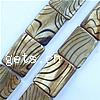 Fancy Printing Shell Beads, Rectangle & double-sided Approx 15 Inch 