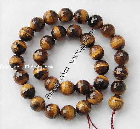 Tiger Eye Beads, Round, more sizes for choice & faceted, brown, Grade A, Hole:Approx 1.2mm, Length:Approx 15 Inch, Sold By Strand