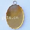 Brass Pendant Cabochon Setting, Flat Oval, plated nickel & cadmium free Approx 3mm, Inner Approx 