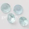 Faceted Resin Cabochon, Flat Round, rivoli back 