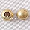 Large Hole Brass Beads, Round, plated Approx 5mm 