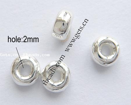 Zinc Alloy Spacer Beads, Donut, plated, different size for choice, more colors for choice, nickel, lead & cadmium free, Hole:Approx 2mm, Approx 1000PCs/Bag, Sold By Bag