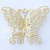 Brass Stamping Pendants, Butterfly, plated, hollow Approx 1.5mm 