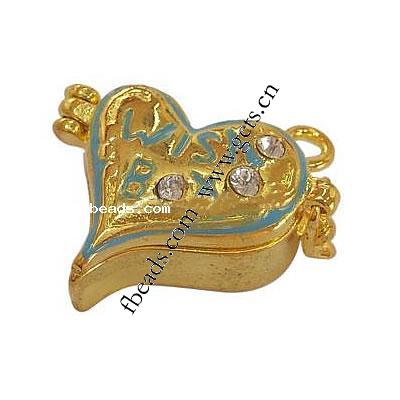Zinc Alloy European Prayer Box Pendants, with enamel, Heart, plated, enamel, more colors for choice, 21x20x9mm, Hole:Approx 2mm, Sold By PC
