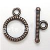 Zinc Alloy Toggle Clasp, Round, plated, single-strand & twist Approx 