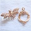 Brass Toggle Clasp, Animal, rose gold color plated, single-strand  Approx 2mm 