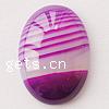 Agate Cabochon, Purple Agate, with Lace Agate, Oval 