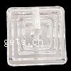 Transparent Acrylic Beads, Square, translucent Approx 2mm, Approx 