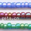 Opaque Rainbow Glass Seed Beads, Round, solid color 