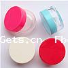 Plastic Bead Container, Round Approx 31mm 