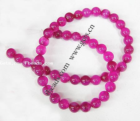 Natural Rose Agate Beads, Round, Customized & more sizes for choice, Hole:Approx 1-1.5mm, Length:Approx 15.5 Inch, Sold By Strand