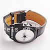 Bracelets de montre pour femmes, alliage de zinc, avec cuir PU & verre, Placage, 41mm .5 pouce, Vendu par PC