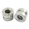 Zinc Alloy European Beads, Tube, plated, without troll cadmium free Approx 4mm 