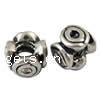 Zinc Alloy European Beads, Rondelle, plated, without troll cadmium free Approx 4mm 
