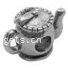 Zinc Alloy European Beads, Teapot, plated, without troll Approx 4mm 