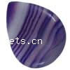 Кабошоны из агата, фиолетовый агат, Каплевидная форма, плоской задней панелью & в полоску продается PC