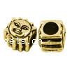 Zinc Alloy European Beads, Cube, plated, without troll Approx 4.5mm 