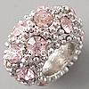 Rhinestone European Beads, Brass, Rondelle, plated, with Mideast rhinestone & without troll Approx 5mm 