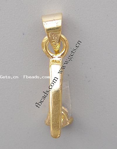 Brass Pinch Bail, plated, with A grade rhinestone, more colors for choice, 20x5mm, Hole:Approx 4mm, Sold By PC
