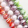 Perles murano plaquées, chalumeau, ovale, Placage, couleurs mélangées Environ 2.5mm, Vendu par PC