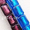 Silver Foil Lampwork Beads, Rectangle Approx 1mm 
