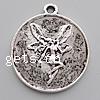 Zinc Alloy Flat Round Pendants, Coin, plated nickel, lead & cadmium free Approx 2mm 