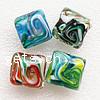 Lampwork Beads, Square, handmade Approx 2.5mm 