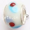 Lampwork Sterling Silver Double Core Beads, Rondelle, 9x12.5mm, Hole:Approx 4.5MM, Sold by PC