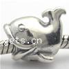 Zinc Alloy European Beads, Fish, plated nickel, lead & cadmium free Approx 4.5mm 