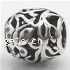 Zinc Alloy European Beads, Drum, plated nickel, lead & cadmium free Approx 4mm 