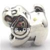 Zinc Alloy European Beads, Dog, plated nickel, lead & cadmium free Approx 4.5mm 