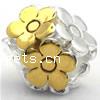 Zinc Alloy European Beads, Flower, plated, two tone nickel, lead & cadmium free Approx 4.5mm 