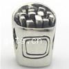 Zinc Alloy European Beads, Rectangle, plated nickel, lead & cadmium free Approx 4.5mm 