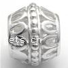 Zinc Alloy European Beads, Drum, plated nickel, lead & cadmium free Approx 4.5mm 