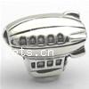 Zinc Alloy European Beads, Airplane, plated nickel, lead & cadmium free Approx 4mm 