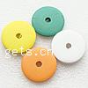 Dyed Wood Beads, Flat Round, mixed colors Approx 5mm, Approx 