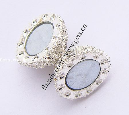 Brass Magnetic Clasp, Round, plated, with rhinestone & single-strand, more colors for choice, 10mm, Hole:Approx 1.5mm, Sold By PC