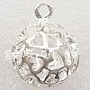 Zinc Alloy Hollow Pendants, Round, plated 19mm Approx 2.5mm 
