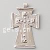 Sterling Silver Cross Pendants, 925 Sterling Silver, plated Approx 4mm 