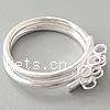 Sterling Silver Loop Ring Base, 925 Sterling Silver, plated 5.5mm Approx 16mm, US Ring .5 