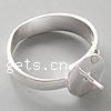 Sterling Silver Ring Mounting, 925 Sterling Silver, plated 10mm Approx 18mm, US Ring 